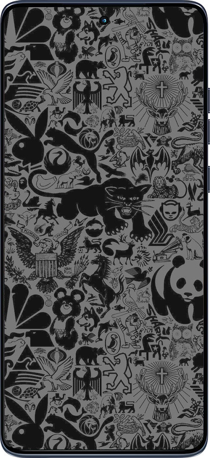 Силиконовый чехол Чёрно-серый стикер бомбинг для Motorola Edge 60 Fusion 5G - 2432u-4021 изображение 