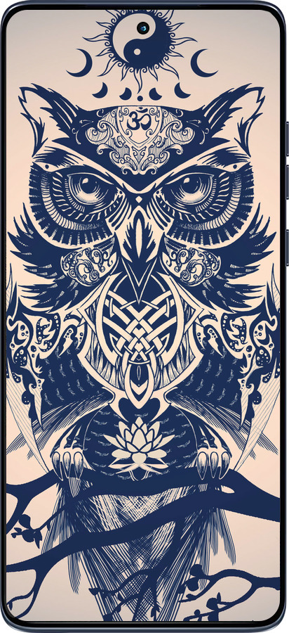 Силиконовый чехол Узорчатая сова для Motorola Edge 60 Fusion 5G - 4000u-4021 изображение 