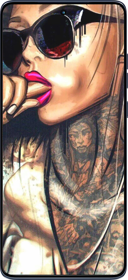 Силиконовый чехол Девушка в тату для Motorola Edge 60 Fusion 5G - 4001u-4021 изображение 