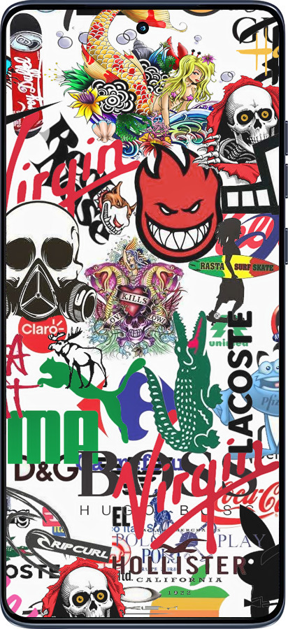 Силіконовий чехол Many different logos для Motorola Edge 60 Fusion 5G - 4022u-4021 изображение 