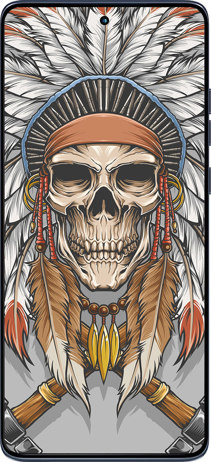 Силіконовий чехол Череп індіанця для Motorola Edge 60 Fusion 5G - 4032u-4021 изображение 