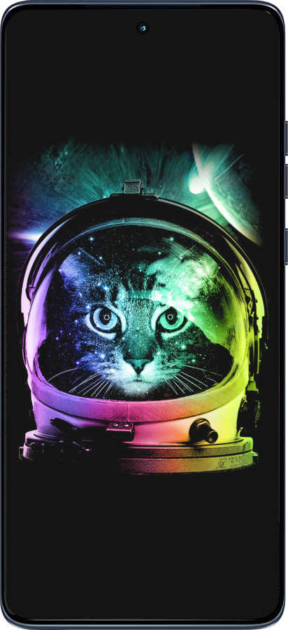 Силіконовий чехол Кіт-астронавт для Motorola Edge 60 Fusion 5G - 4154u-4021 изображение 