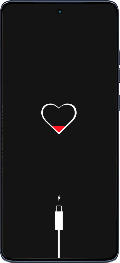 Силиконовый чехол Подзарядка сердца для Motorola Edge 60 Fusion 5G - 4274u-4021 изображение 