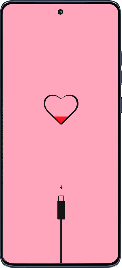 Силіконовий чехол Підзарядка серця1 для Motorola Edge 60 Fusion 5G - 4275u-4021 изображение 