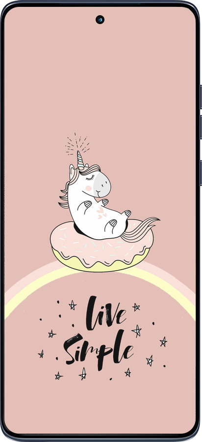 Силиконовый чехол Единорожка в пончике для Motorola Edge 60 Fusion 5G - 4282u-4021 изображение 