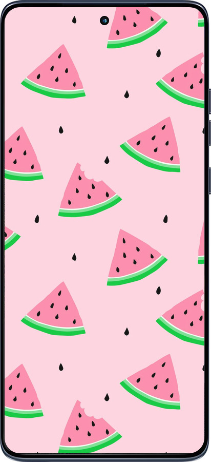 Силиконовый чехол Розовый арбуз для Motorola Edge 60 Fusion 5G - 4314u-4021 изображение 