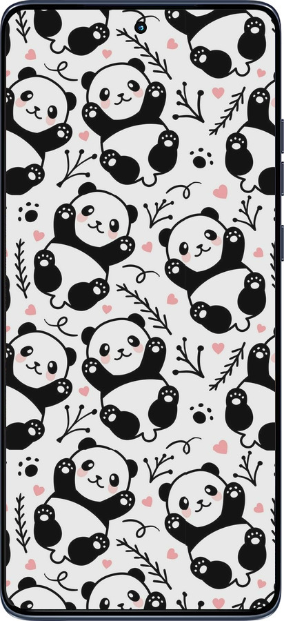 Силіконовий чехол Панди для Motorola Edge 60 Fusion 5G - 4318u-4021 изображение 
