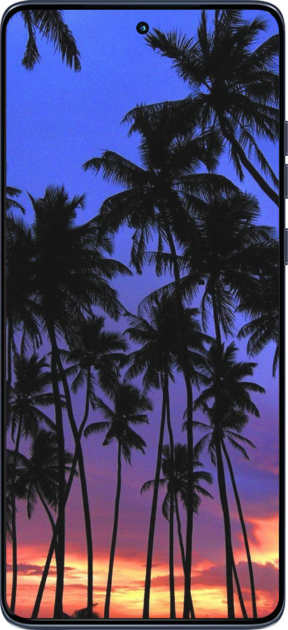 Силиконовый чехол Пальмы для Motorola Edge 60 Fusion 5G - 4324u-4021 изображение 