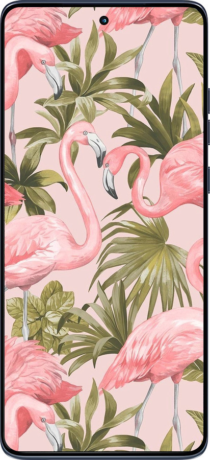 Силиконовый чехол фламинго 2 для Motorola Edge 60 Fusion 5G - 4360u-4021 изображение 