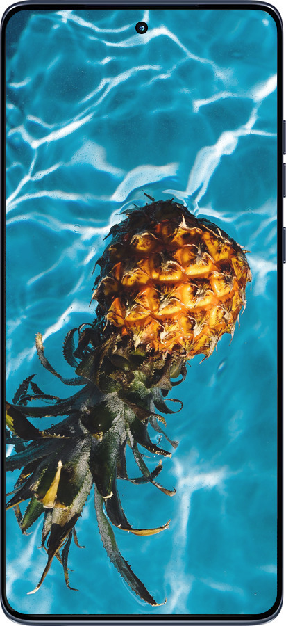 Силиконовый чехол Ананас на воде для Motorola Edge 60 Fusion 5G - 4384u-4021 изображение 