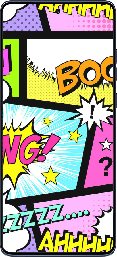 Силиконовый чехол Комикс 1 для Motorola Edge 60 Fusion 5G - 4407u-4021 изображение 