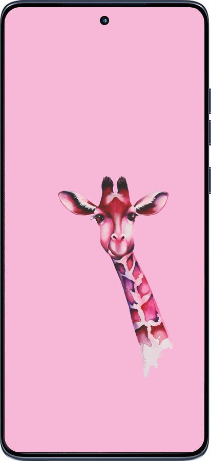 Силіконовий чехол Рожева жирафа для Motorola Edge 60 Fusion 5G - 4441u-4021 изображение 