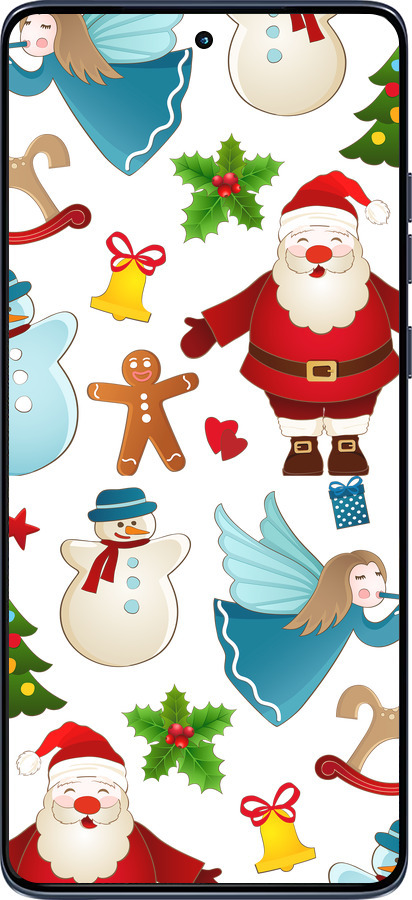 Силиконовый чехол Новогодний 1 для Motorola Edge 60 Fusion 5G - 4614u-4021 изображение 