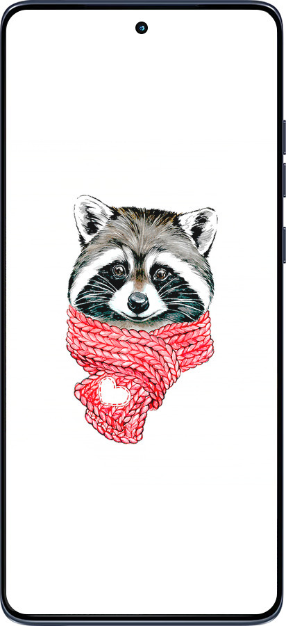 Силіконовий чехол Єнот в шарфі для Motorola Edge 60 Fusion 5G - 4688u-4021 изображение 