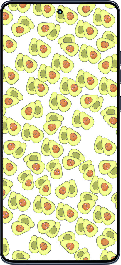 Силиконовый чехол Весёлые авокадо для Motorola Edge 60 Fusion 5G - 4799u-4021 изображение 