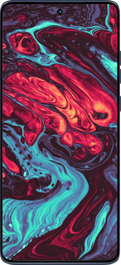 Силиконовый чехол Синяя красная абстакция для Motorola Edge 60 Fusion 5G - 5339u-4021 изображение 