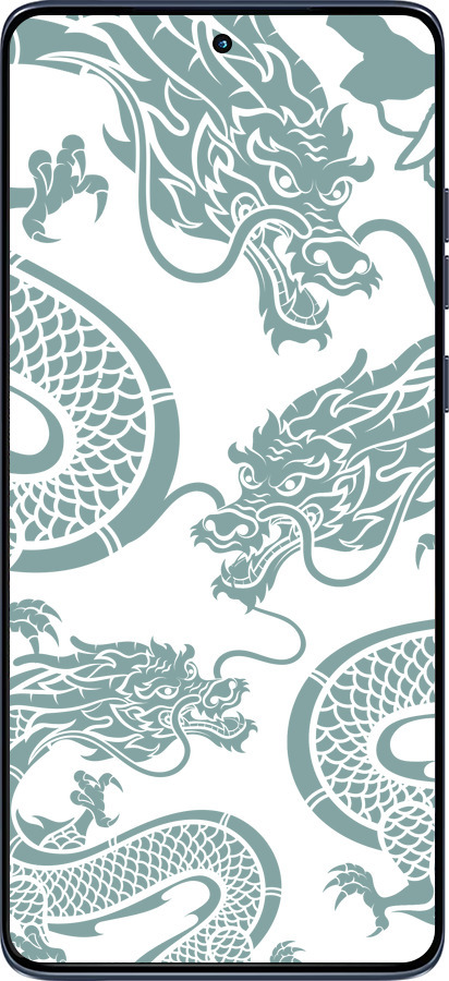 Силиконовый чехол Дракон для Motorola Edge 60 Fusion 5G - 5476u-4021 изображение 