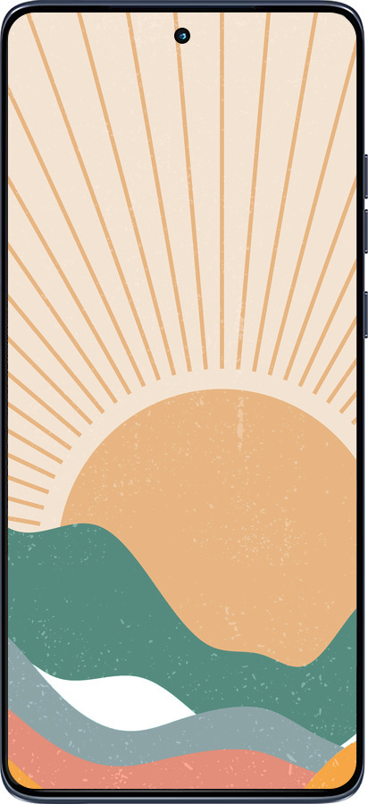 Силиконовый чехол Горы и солнце v2 для Motorola Edge 60 Fusion 5G - 5488u-4021 изображение 