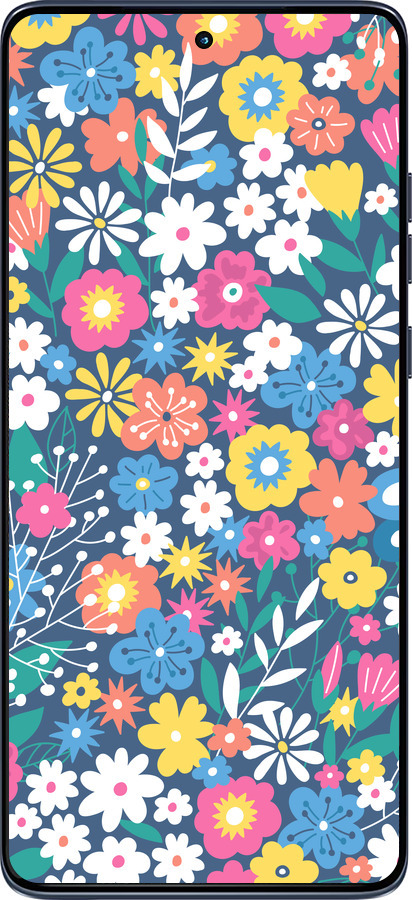 Силіконовий чехол Квітковий фон v4 для Motorola Edge 60 Fusion 5G - 5494u-4021 изображение 
