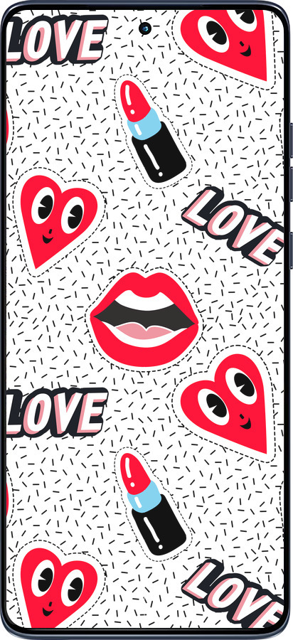 Силиконовый чехол Стикеры v3 для Motorola Edge 60 Fusion 5G - 5502u-4021 изображение 