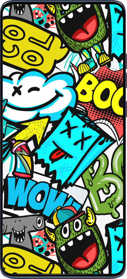 Силиконовый чехол Стикеры v4 для Motorola Edge 60 Fusion 5G - 5508u-4021 изображение 