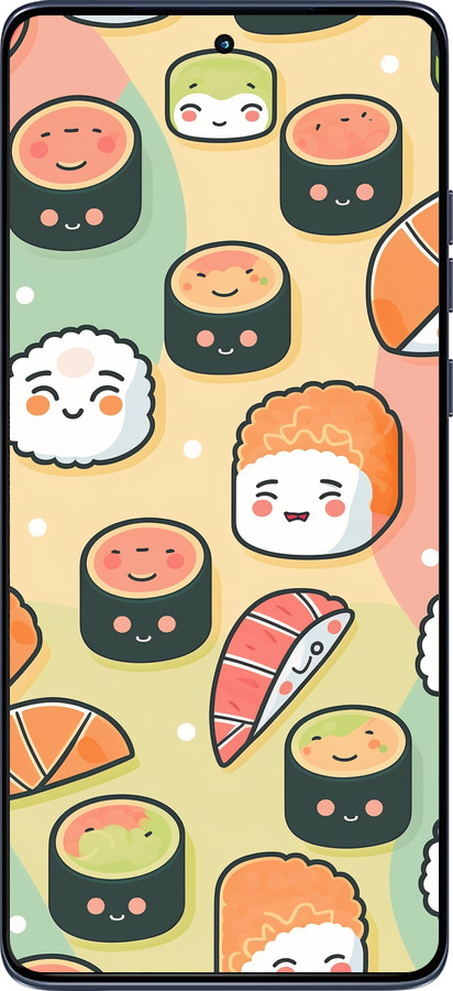 Силиконовый чехол Суши паттерн для Motorola Edge 60 Fusion 5G - 5583u-4021 изображение 