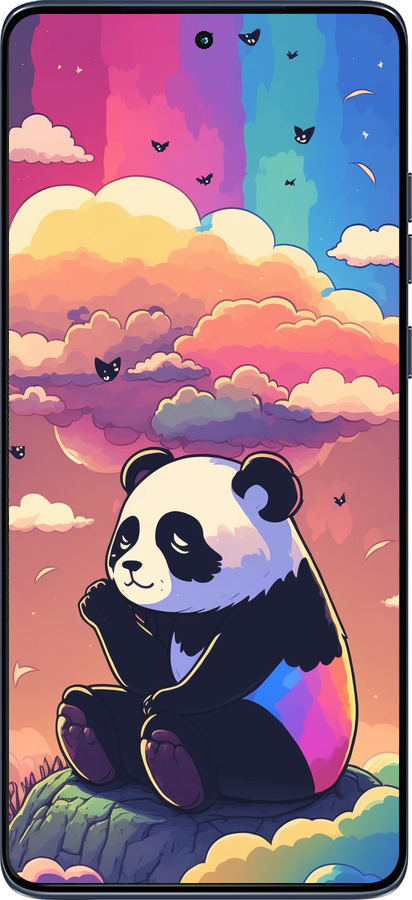 Силіконовий чехол Панда в хмарах для Motorola Edge 60 Fusion 5G - 5585u-4021 изображение 