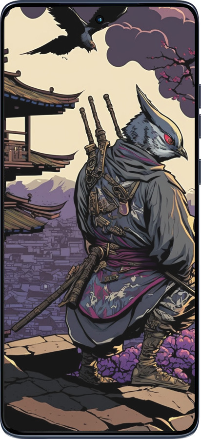 Силиконовый чехол Птица воин для Motorola Edge 60 Fusion 5G - 5587u-4021 изображение 