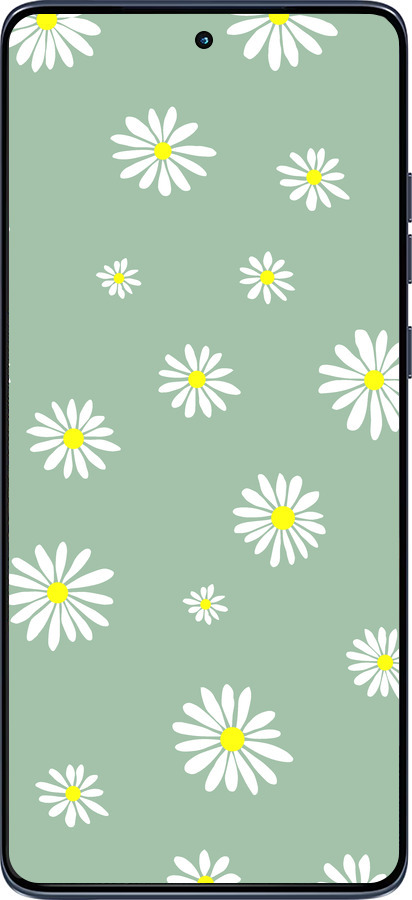 Силіконовий чехол Ромашки v4 для Motorola Edge 60 Fusion 5G - 5603u-4021 изображение 