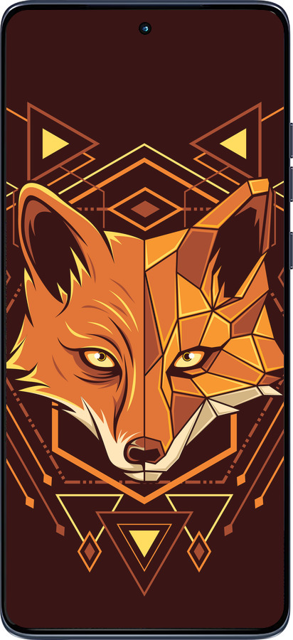 Силиконовый чехол Лиса геометрия для Motorola Edge 60 Fusion 5G - 5607u-4021 изображение 