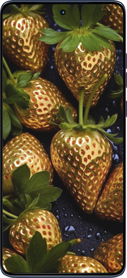 Силиконовый чехол Золотая клубника для Motorola Edge 60 Fusion 5G - 5637u-4021 изображение 