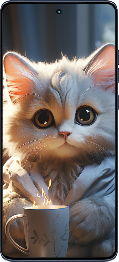 Силиконовый чехол White cat для Motorola Edge 60 Fusion 5G - 5646u-4021 изображение 