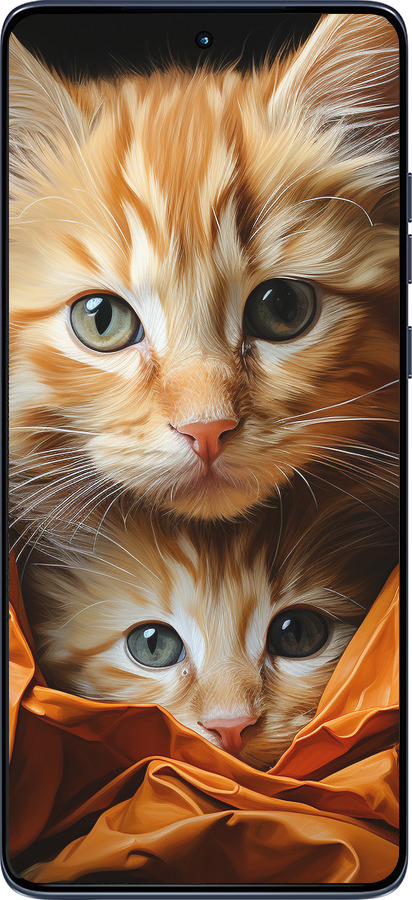 Силиконовый чехол Котики 2 для Motorola Edge 60 Fusion 5G - 5664u-4021 изображение 