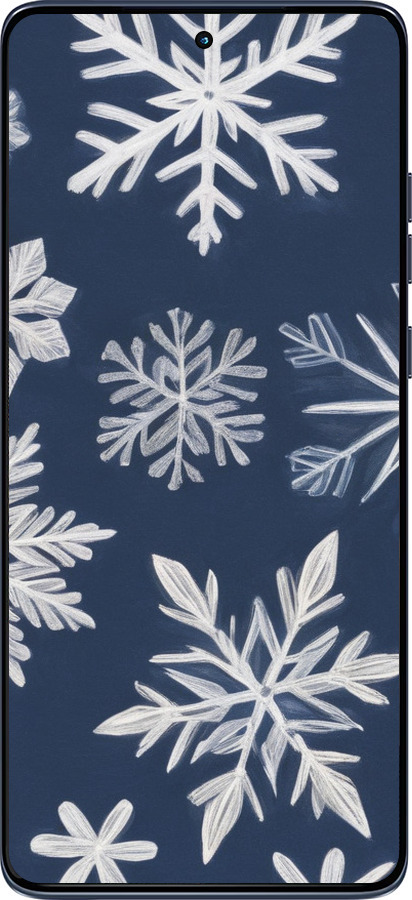 Силиконовый чехол Снежинки для Motorola Edge 60 Fusion 5G - 5821u-4021 изображение 