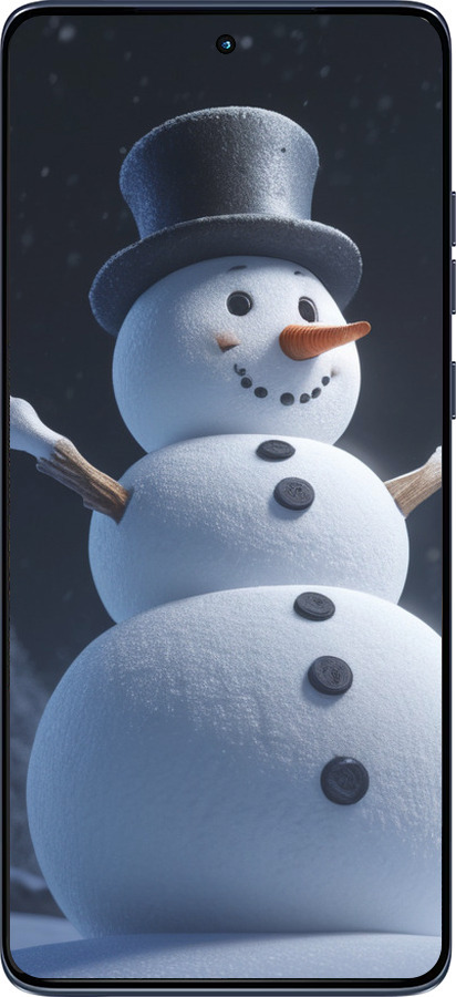 Силиконовый чехол Снеговик для Motorola Edge 60 Fusion 5G - 5826u-4021 изображение 