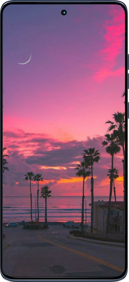 Силиконовый чехол Пальмы для Motorola Edge 60 Fusion 5G - 5873u-4021 изображение 