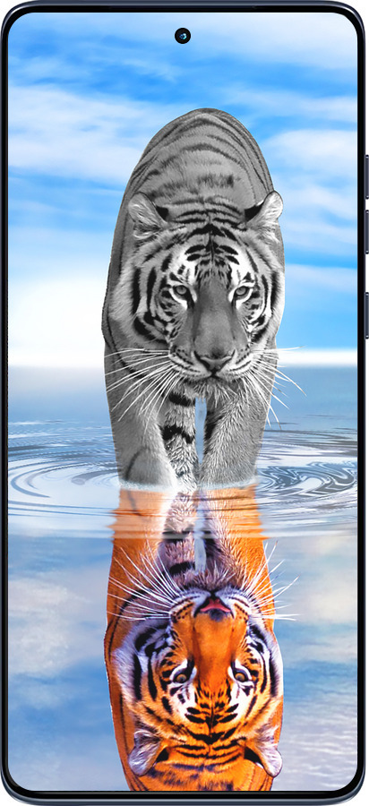 Силиконовый чехол Тигр для Motorola Edge 60 Fusion 5G - 6016u-4021 изображение 