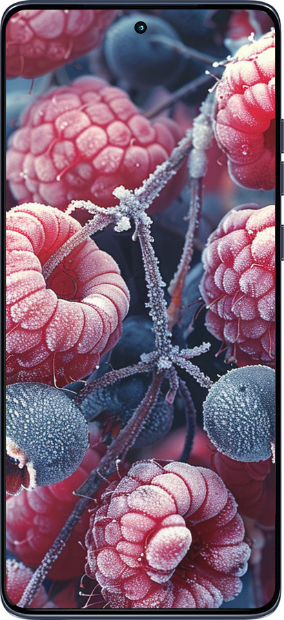 Силиконовый чехол Морозные ягоды для Motorola Edge 60 Fusion 5G - 6033u-4021 изображение 