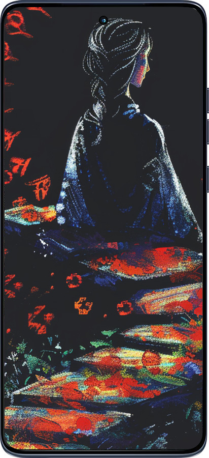 Силиконовый чехол Мечтательная девушка для Motorola Edge 60 Fusion 5G - 6042u-4021 изображение 