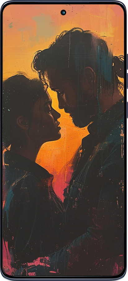 Силиконовый чехол Любовь на полотне для Motorola Edge 60 Fusion 5G - 6067u-4021 изображение 