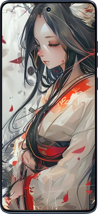 Силиконовый чехол Кицуне для Motorola Edge 60 Fusion 5G - 6073u-4021 изображение 