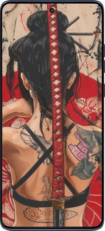 Силиконовый чехол Тайна катаны для Motorola Edge 60 Fusion 5G - 6074u-4021 изображение 