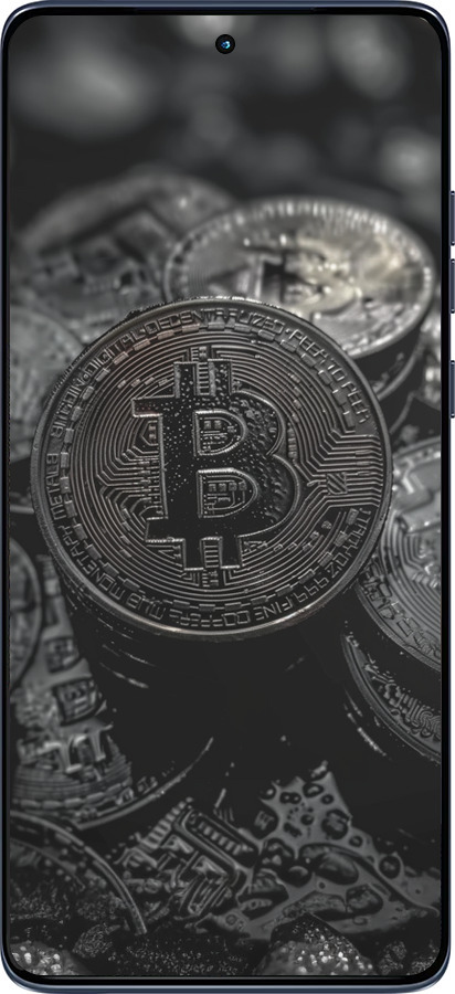 Силиконовый чехол Black Bitcoin для Motorola Edge 60 Fusion 5G - 6090u-4021 изображение 