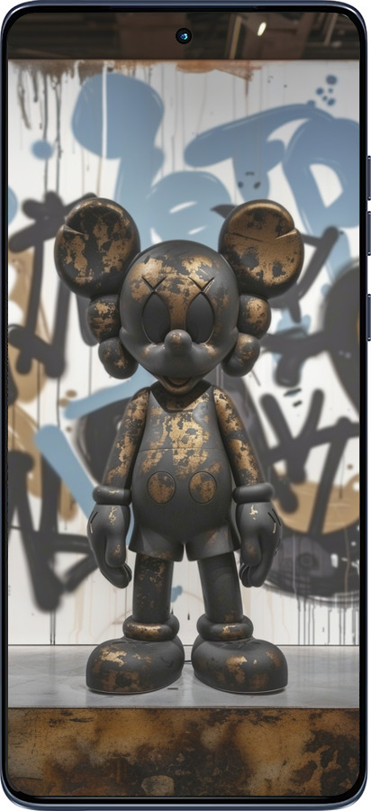 Силіконовий чехол Bronze kaws v2 для Motorola Edge 60 Fusion 5G - 6098u-4021 изображение 