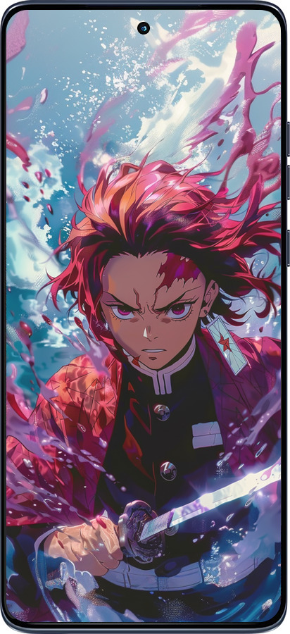 Силиконовый чехол Танджиро Камадо: Клинок рассекающий демонов для Motorola Edge 60 Fusion 5G - 6111u-4021 изображение 