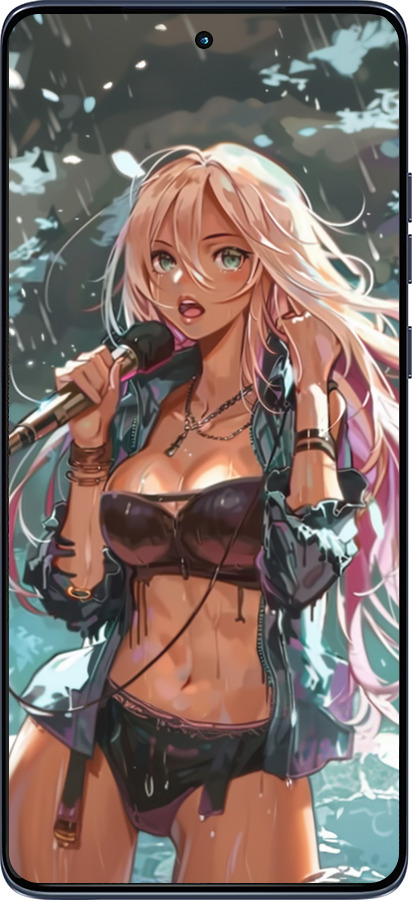 Силіконовий чехол Аніме-зірка під водоспадом для Motorola Edge 60 Fusion 5G - 6121u-4021 изображение 