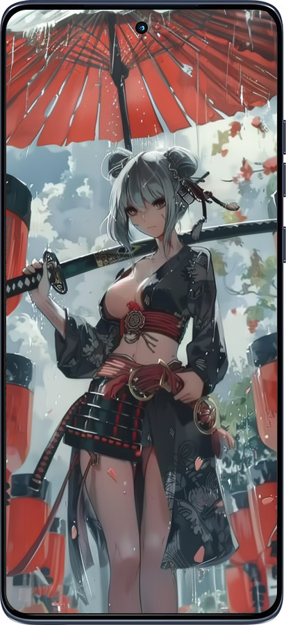 Силиконовый чехол Гейша-воин для Motorola Edge 60 Fusion 5G - 6124u-4021 изображение 