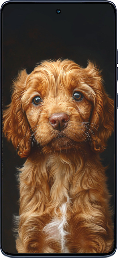 Силиконовый чехол Cocker spaniel на черном фоне для Motorola Edge 60 Fusion 5G - 6137u-4021 изображение 