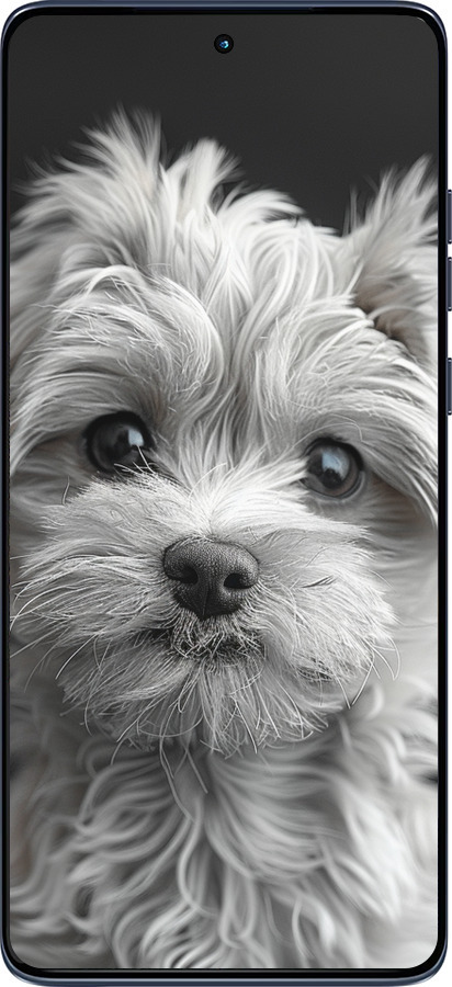 Силіконовий чехол Мальтипу на чорному фоні для Motorola Edge 60 Fusion 5G - 6156u-4021 изображение 