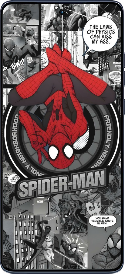 Силиконовый чехол Человек паук для Motorola Edge 60 Fusion 5G - 6279u-4021 изображение 